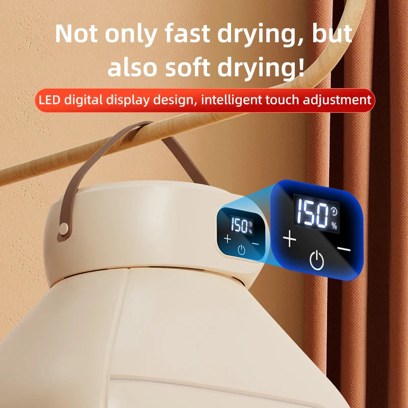 Sèche-Linge Électrique Portable Multifonctionnel, Pliable, Chronométré, Séchage Rapide, Faible Bruit, Chauffage De L'Air Chaud, Soins Des Vêtements, Mini Sèche-Linge