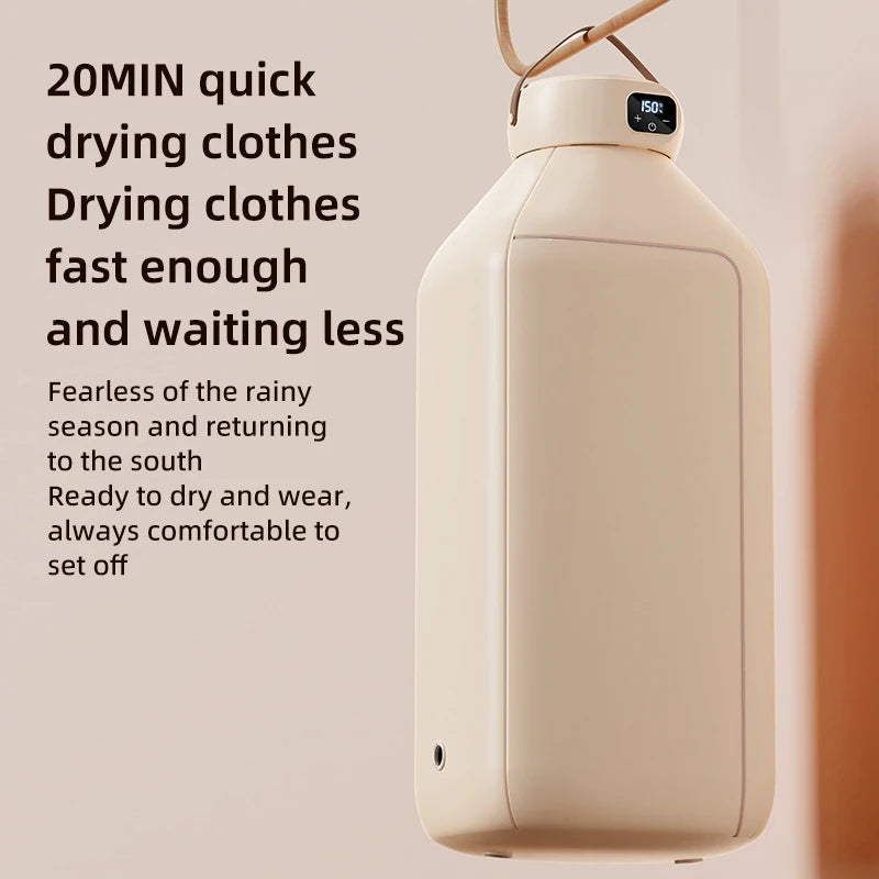 Sèche-Linge Électrique Portable Multifonctionnel, Pliable, Chronométré, Séchage Rapide, Faible Bruit, Chauffage De L'Air Chaud, Soins Des Vêtements, Mini Sèche-Linge