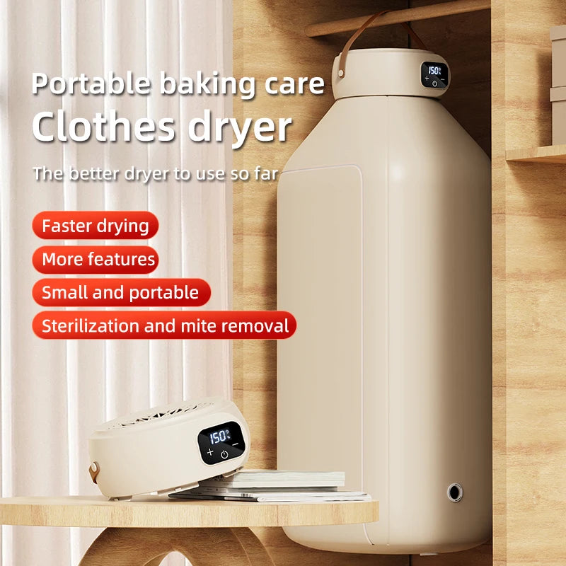 Sèche-Linge Électrique Portable Multifonctionnel, Pliable, Chronométré, Séchage Rapide, Faible Bruit, Chauffage De L'Air Chaud, Soins Des Vêtements, Mini Sèche-Linge