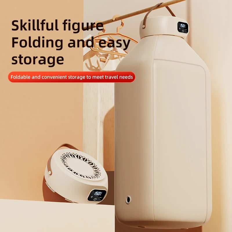 Sèche-Linge Électrique Portable Multifonctionnel, Pliable, Chronométré, Séchage Rapide, Faible Bruit, Chauffage De L'Air Chaud, Soins Des Vêtements, Mini Sèche-Linge